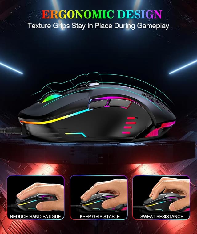 Thumbnail 4 de Wired PC Gaming Mouse 7-button, Adjustable DPI 🖱