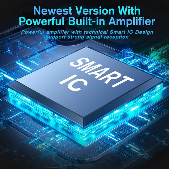 Detalle 2 de Indoor TV Aerial with Signal Booster & Magnetic Base (Freeview) – Portable pick for 4K/1080P