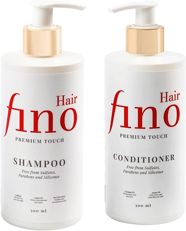 Detalle de fino Hair biotina e cheratina, set shampoo e balsamo rinforzante