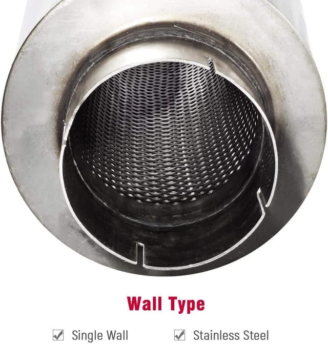 Detalle de Upower 4" Inlet Diesel Exhaust Muffler (Straight-Through Stainless Steel) XS2772