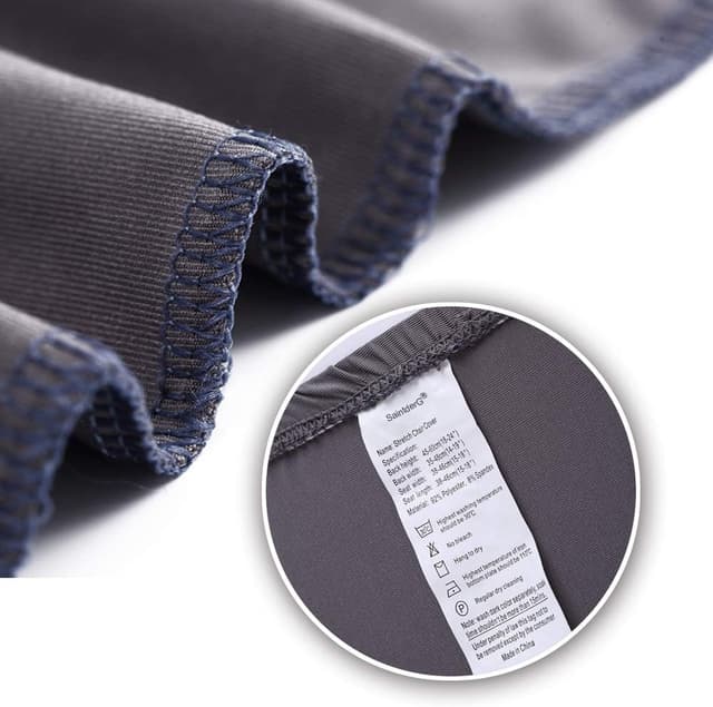 Detalle de SaintderG Housse de chaise 6 pièces en lycra pour salle à manger (gris)