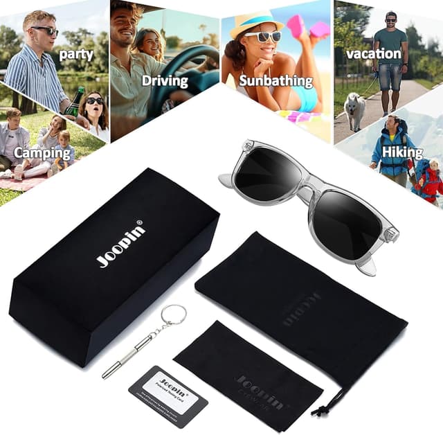 Thumbnail 5 de Joopin Lunettes de Soleil Polarisées Carrées Style Rétro