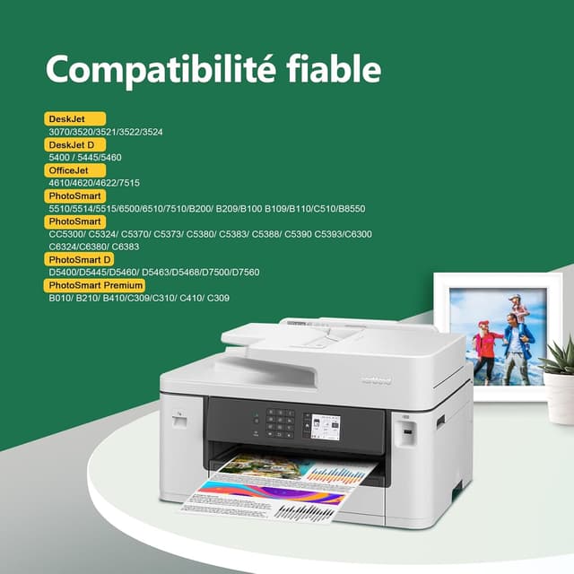 Detalle de Pack de 12 cartouches compatibles HP 364 / 364 XL Kingjet (364XL) pour Photosmart, Deskjet et Officejet