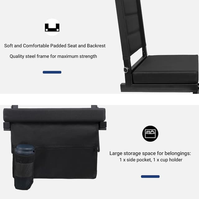 Thumbnail 3 de Maeytau Stadium Seat with Back Support 350 lb