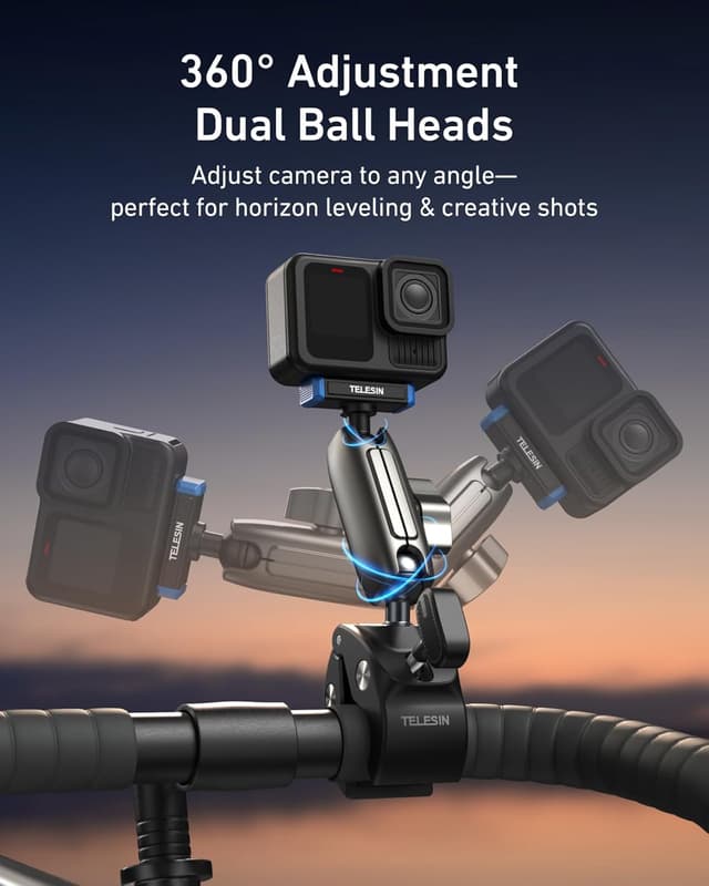 Detalle de TELESIN Super Clamp Mount for Hero 13 9-38mm