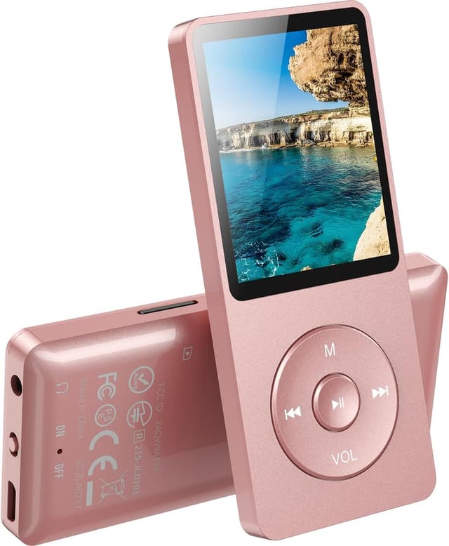 Detalle de AGPTEK Lecteur MP3 32 Go Bluetooth 5.3 Rose