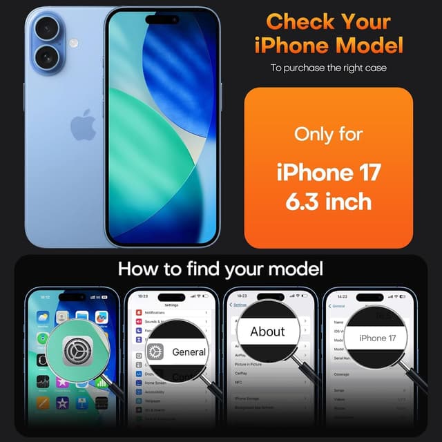 Detalle de OLEPHY Cover trasparente con cordino per iPhone 17