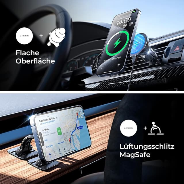 Thumbnail 6 de LISEN MagSafe Autohalterung 15W Ladegerät fürs iPhone