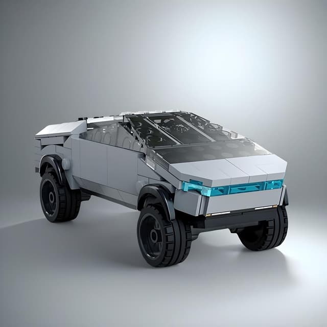 Detalle 2 de Ebortsin Technical Sports Car Building Set (180 Pieces) – cyber-themed pickup model bricks for play or display