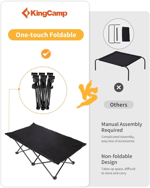 Detalle 1 de KingCamp Raised Dog Bed M 70kg