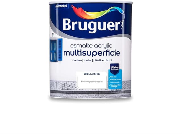 Imagen de Bruguer Esmalte al Agua Brillante Blanco Permanente 750 ml 🎨 en OfertitasTOP