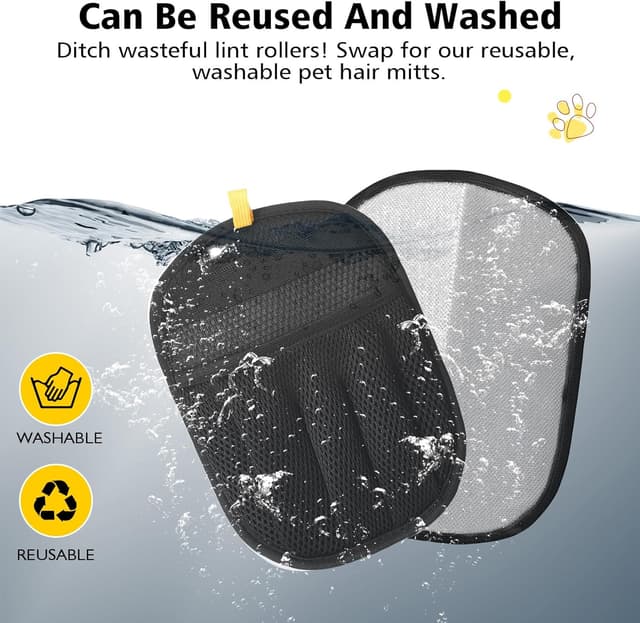Thumbnail 6 de Zivacate Tierhaarentferner Handschuh (wiederverwendbar, elektrostatisch) – 2 Stück fürs Sofa, Möbel, Teppich & Autositze