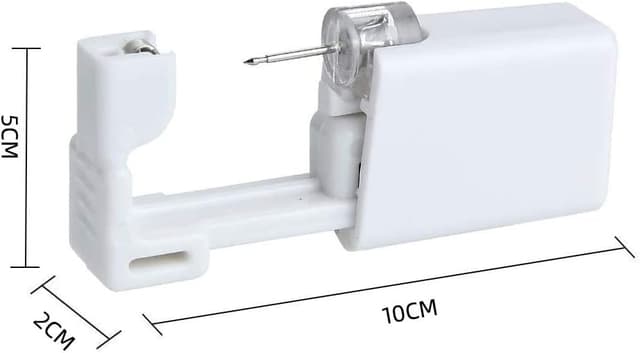 Detalle 2 de 8er Pack Einweg Ohrlochstechpistole mit Ohrring-Einsatz (steril, selbstzerstörend) – inkl. Ohrstöpsel