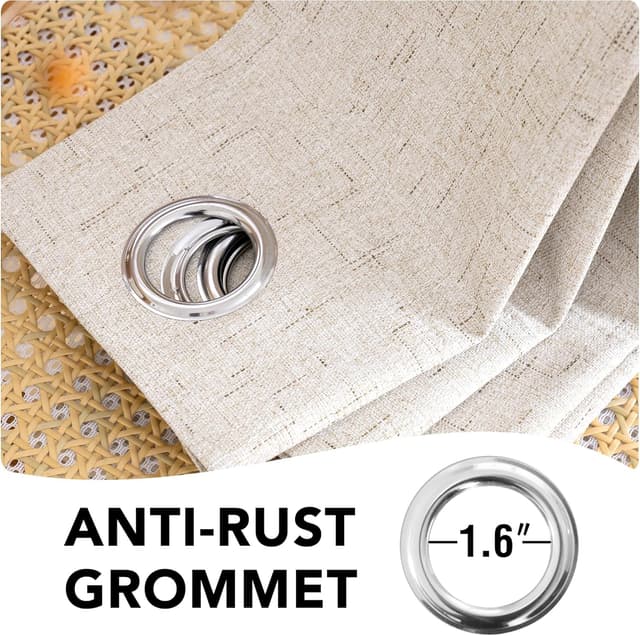 Detalle de H.VERSAILTEX 100% Blackout Curtains 84 inch