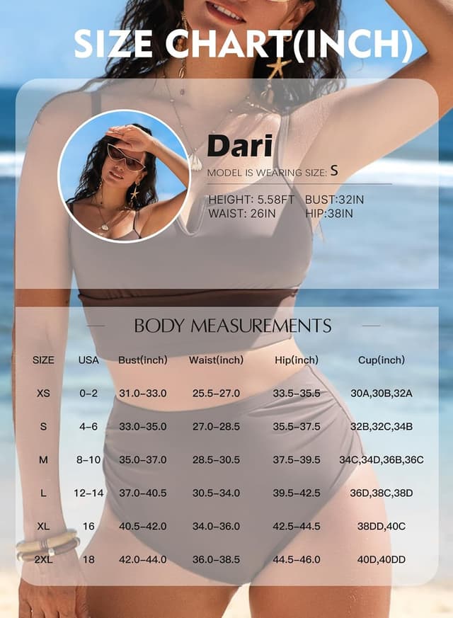 Detalle 2 de Herseas High-Waisted V-Wire Bikini Set with Tummy Control and Cutout Back (Two-Piece)