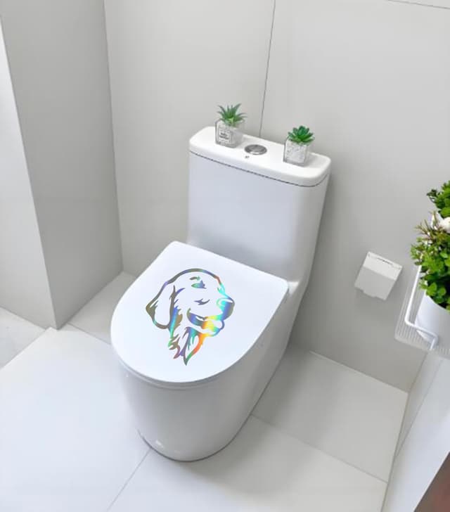 Thumbnail 5 de TIZIKJ Holografischer Golden Retriever Aufkleber 18 cm