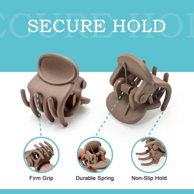 Detalle de HOYOLS lot de 35 mini barrettes griffes anti-dérapantes pour cheveux fins et franges