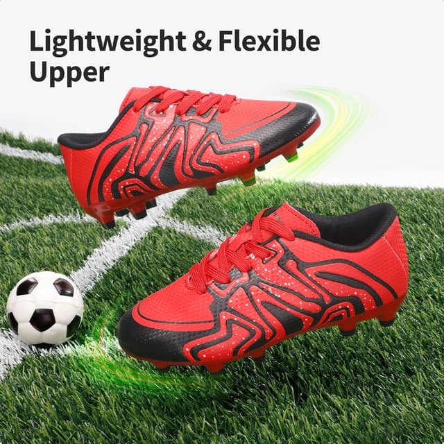 Detalle de DREAM PAIRS Youth Firm Ground Soccer Cleats for Boys & Girls