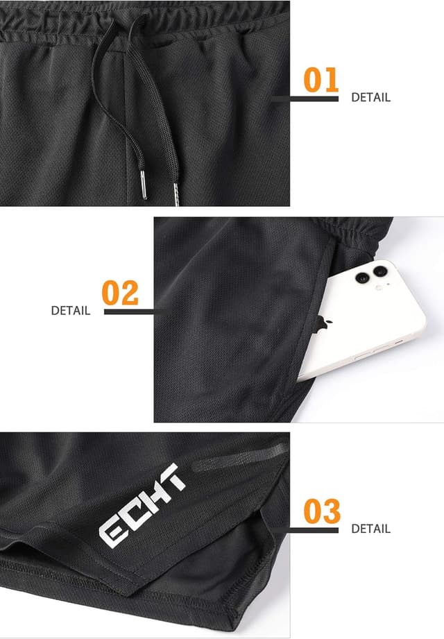 Detalle de Superora Short de sport respirant 2 en 1