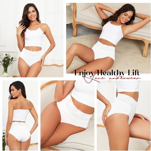 Thumbnail 4 de Wealurre Bragas Mujer Cintura Alta 5 unidades