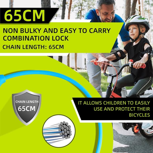 Detalle 1 de Kinder-Fahrradschloss SPGOOD 10 x 650 mm