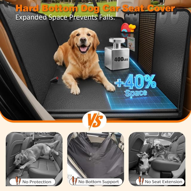 Detalle 2 de URPOWER PU Leather Backseat Extender for Dogs