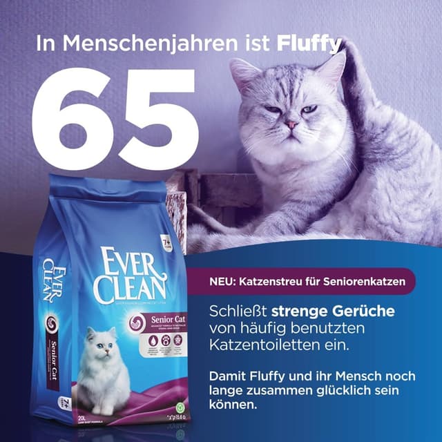 Detalle de Ever Clean Senior Cat Klumpstreu für Katzen – 20 l Beutel