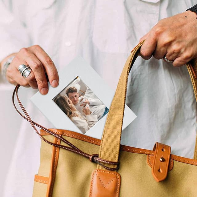 Detalle 2 de Remowith Fotoalbum klein Einsteckalbum 10x15 – 24 Taschen Mini-Fotobuch mit Fenster (weiß)