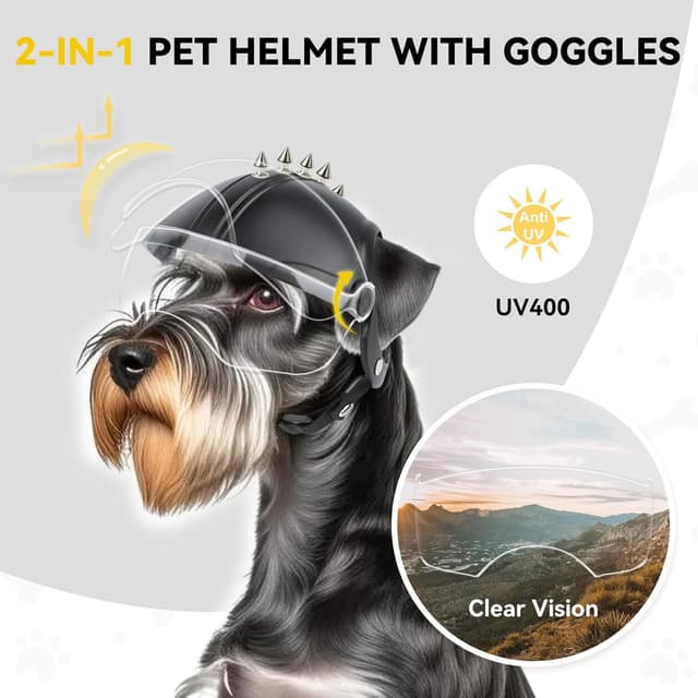 Thumbnail 1 de PETLESO Hundehelm Hundebrille UV-Schutz