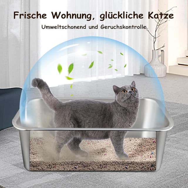 Thumbnail 5 de Edelstahl Katzenklo 50×35×15 cm 🐾