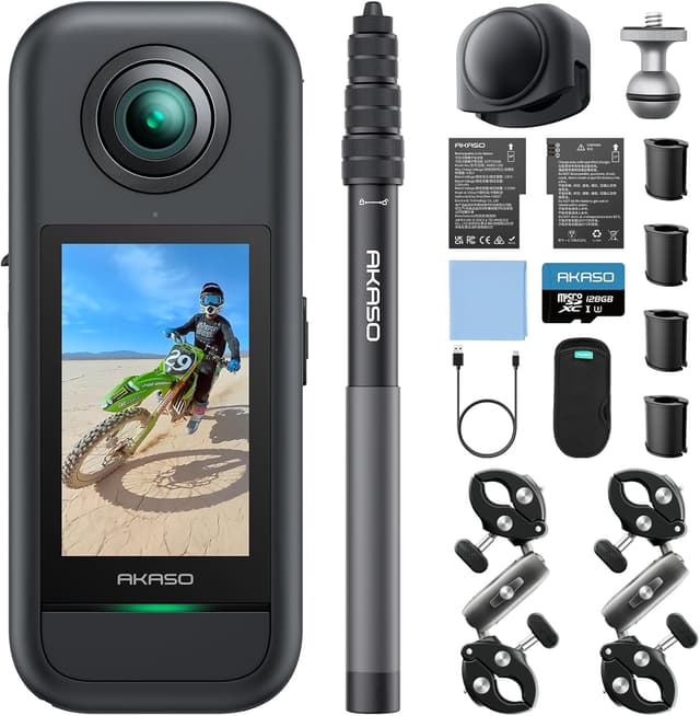 Detalle de AKASO 360 Camera Motorcycle Combo 360° Video