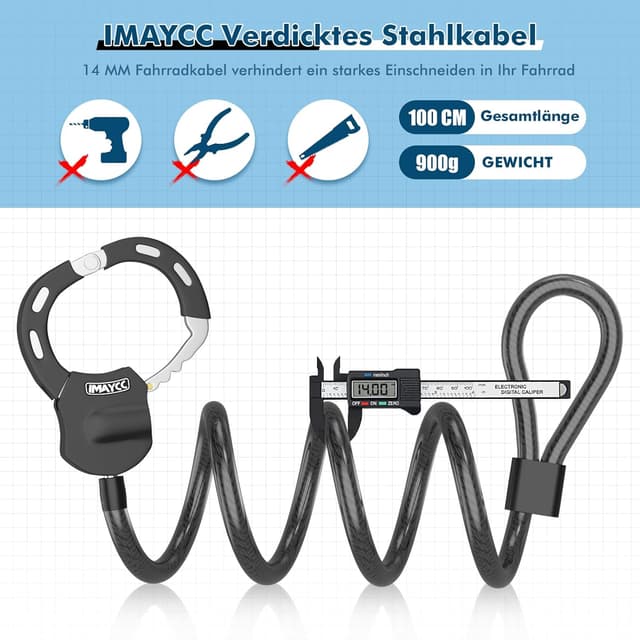 Thumbnail 4 de IMAYCC E Scooter Schloss Mit Schlüssel 100 cm