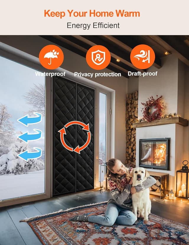 Thumbnail 2 de URBZUE Magnetic Thermal Door Curtain 80x200cm