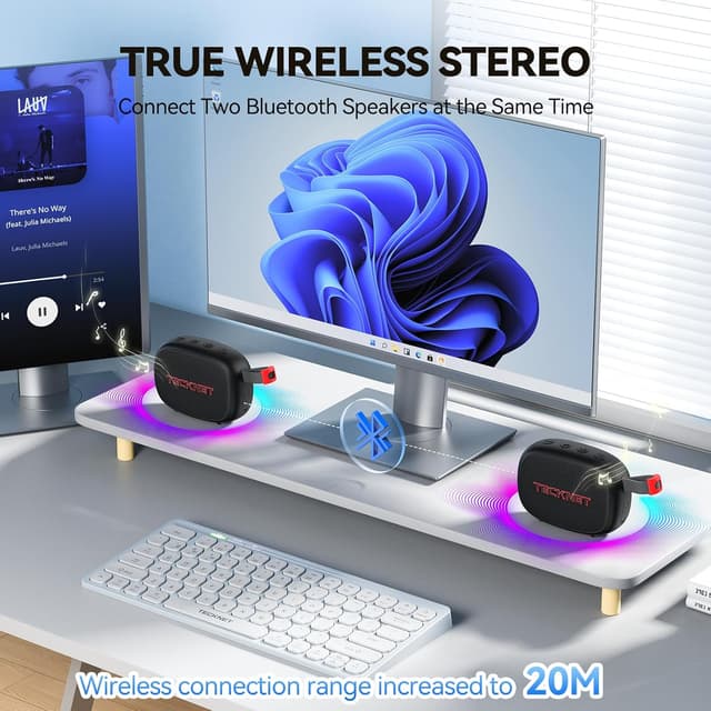 Detalle 2 de TECKNET H108 Bluetooth Lautsprecher 30h