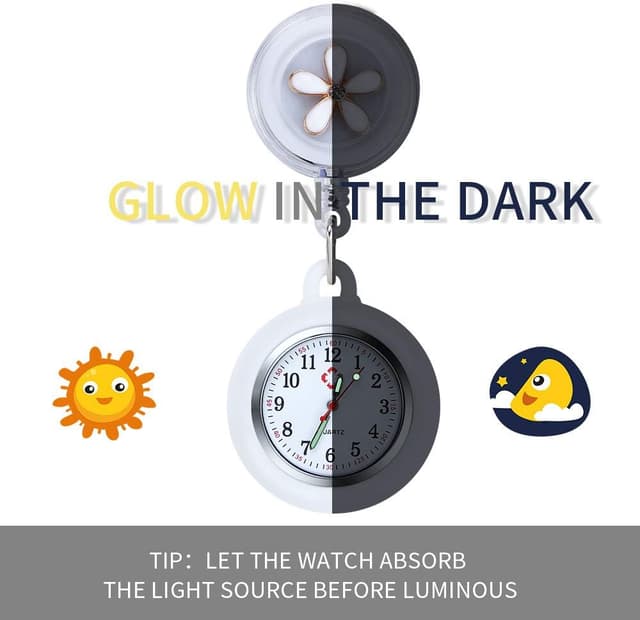 Thumbnail 3 de Vicloon Krankenschwesteruhr mit Clip und Leuchtzeiger