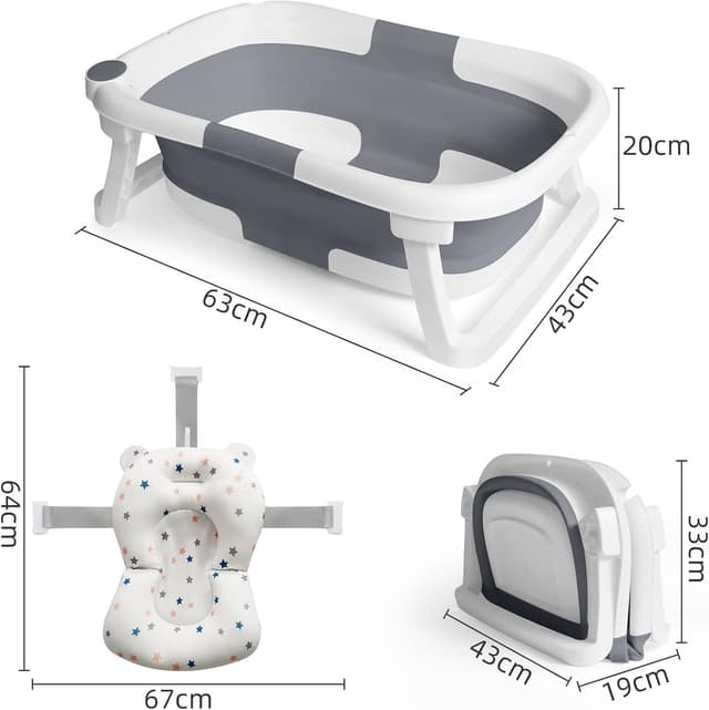 Thumbnail 5 de Foldable Baby Bath Tub with Support Cushion
