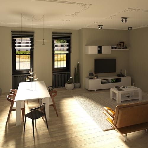 Thumbnail 4 de duehome LYA 🛋️ Mesa Elevable Blanco Artik 102x50x43-54cm