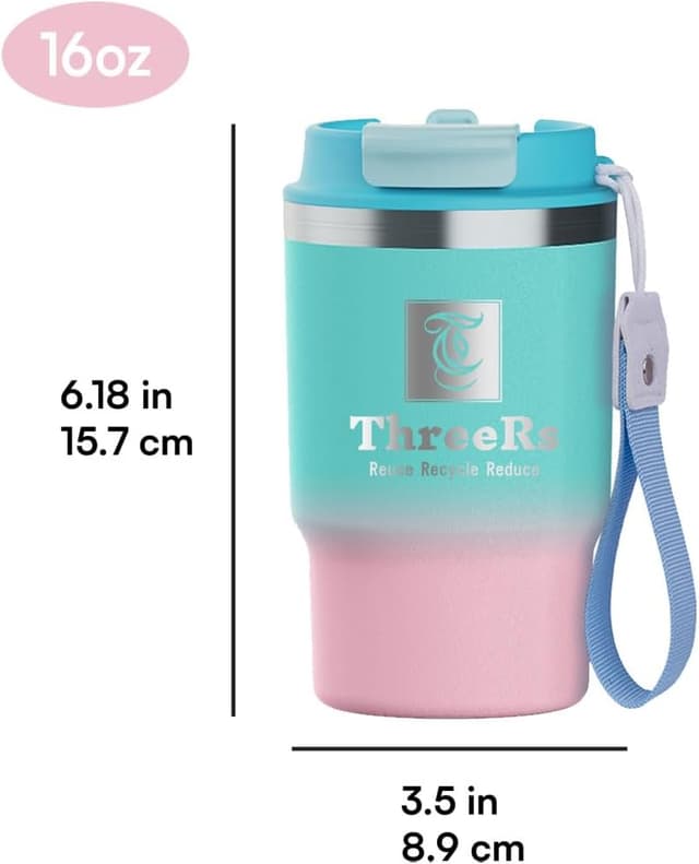 Thumbnail 3 de ThreeRs Art Deo Series 16 Oz insulated tumbler