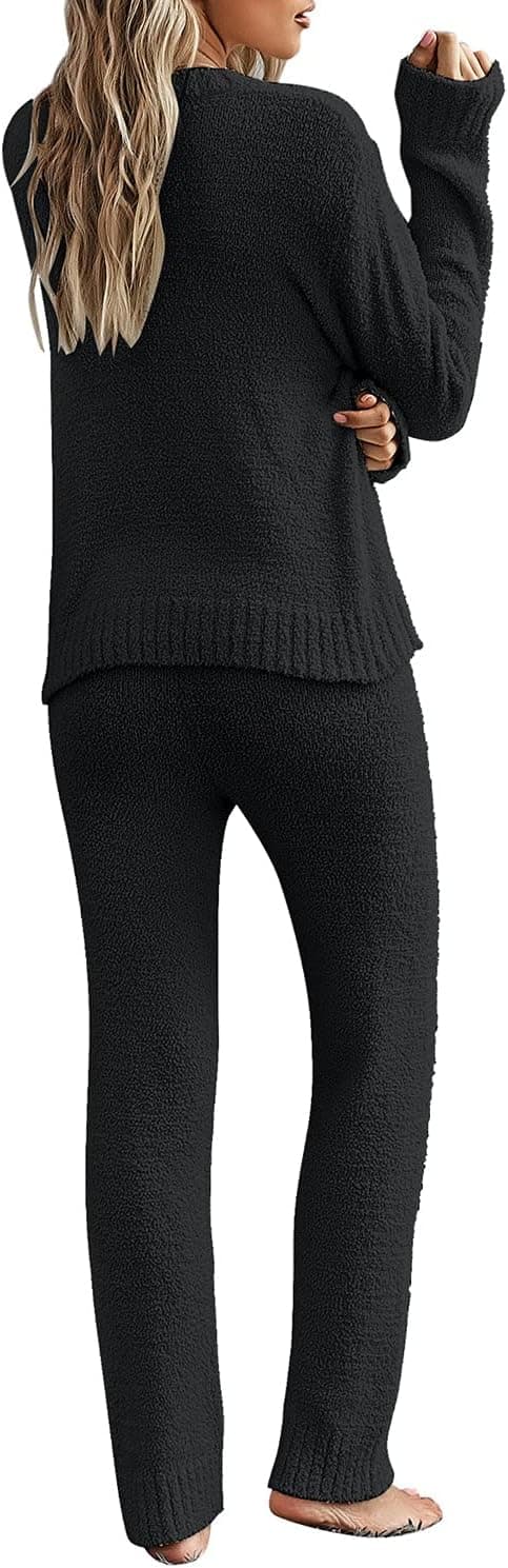 Detalle 2 de luvamia Women's Casual Pajama Set Fuzzy Fleece Loungewear