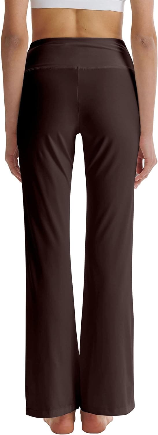 Thumbnail 3 de Laier Women's Red Yoga Pants with Pockets High Waist Flared Bootleg