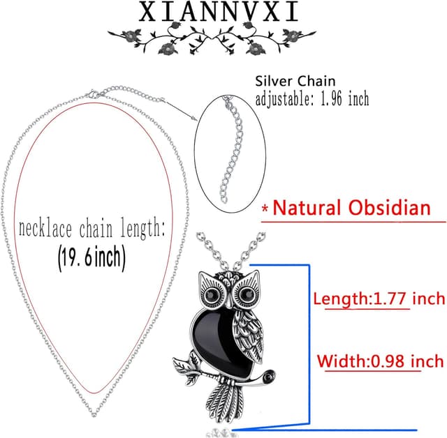 Thumbnail 5 de Sahoottie Crystal Owl Necklace 19.6-inch
