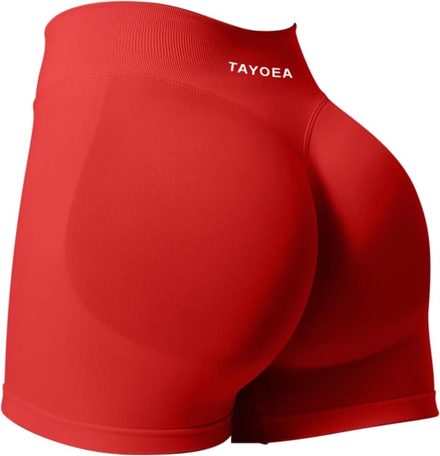 Detalle de TAYOEA Sport Shorts Damen Scrunch – kurze Gym-Shorts mit Push-up & Butt-Lifting-Optik