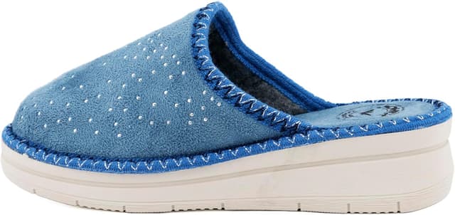 Detalle 2 de JOMIX chaussons femme compensés hiver orthopédiques en Italie, avec strass