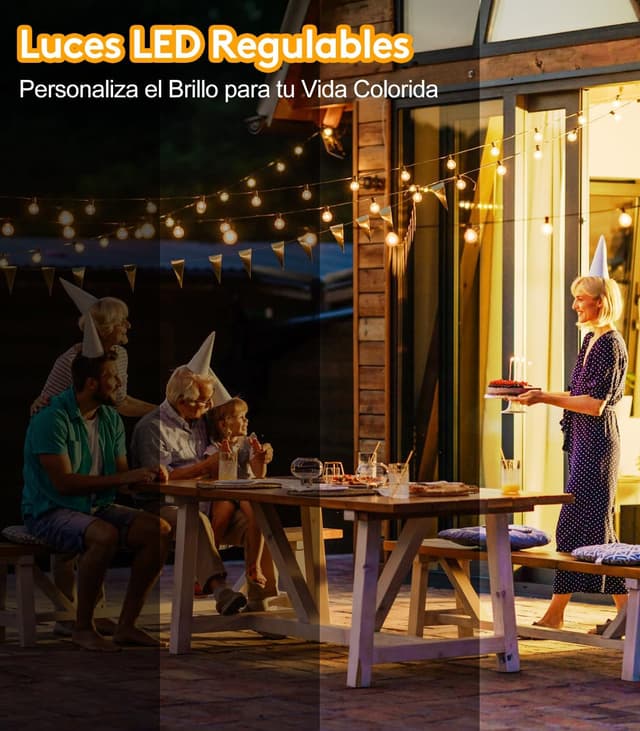 Detalle 1 de YRATERVSR guirnalda luces exterior LED 20 m