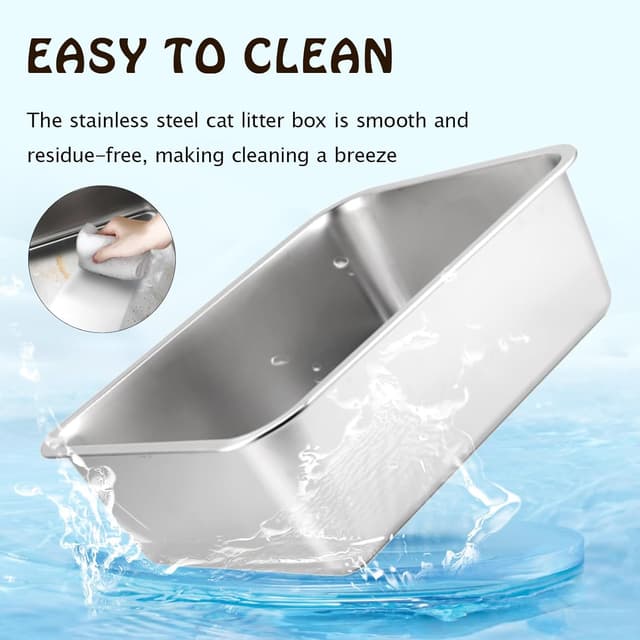 Detalle 2 de XXL Cat Litter Tray 50×35×15 cm large litter box 🐱