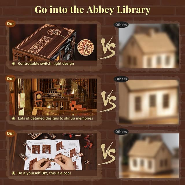 Thumbnail 5 de CCCDF Book Nook Abbey Library DIY