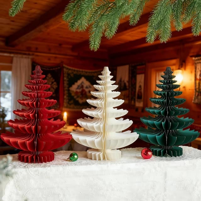 Detalle de Weihnachtsbaum Deko Set 3D 3 Stück