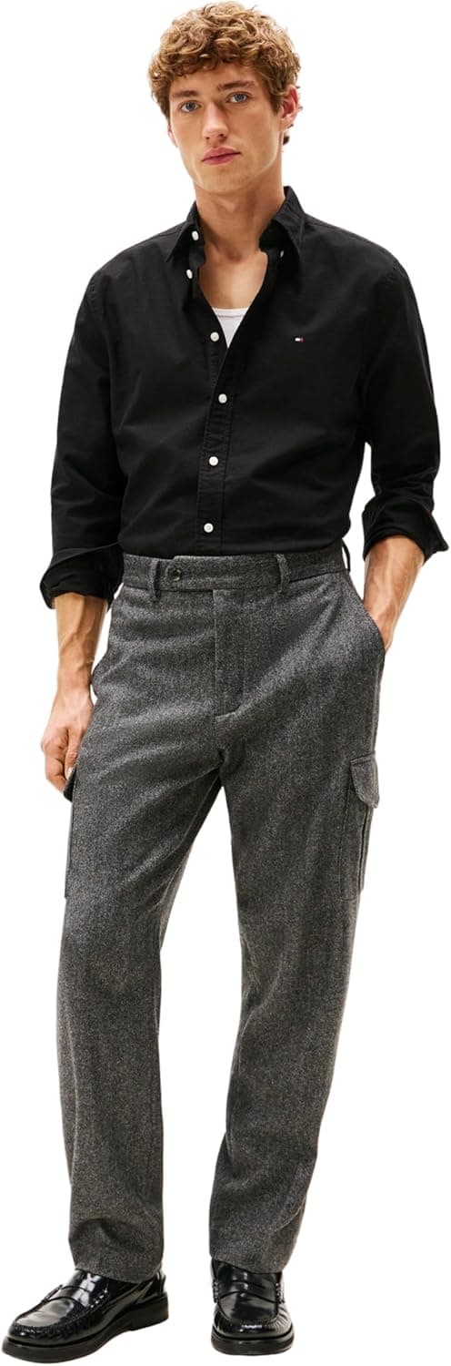 Detalle 2 de Tommy Hilfiger men’s long sleeve Oxford shirt with button-down collar