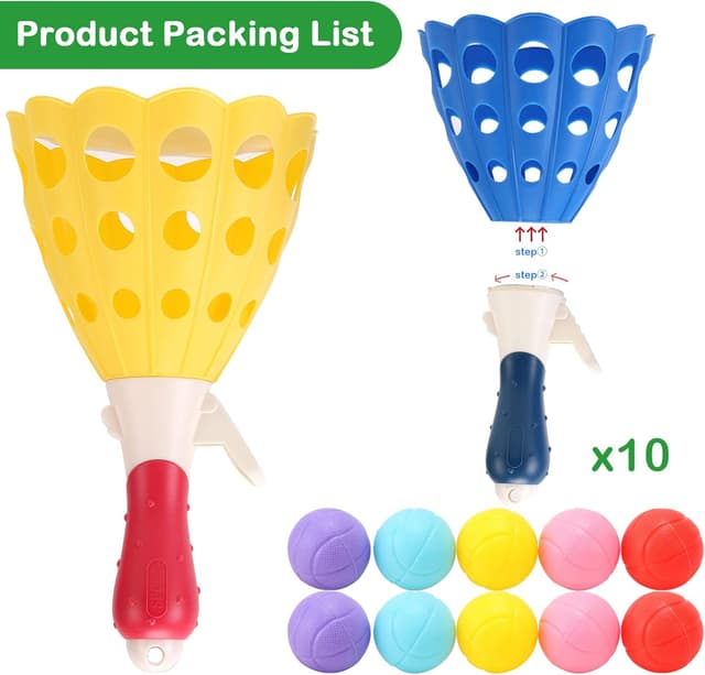 Thumbnail 5 de Lbsel Niños Juego de Lanzamiento con 2 cestas y 10 pelotas 1,3