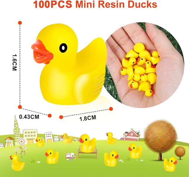 Thumbnail 2 de Cozary 100 Mini Anatre in Resina 1,6 cm 🐥